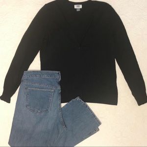 Old Navy black cardigan size large